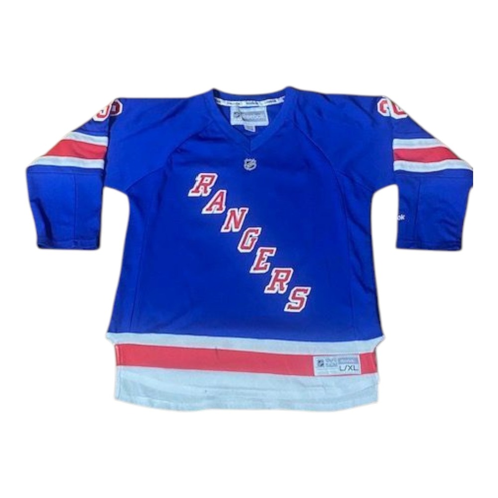 Reebok New York Rangers Lundqvist Jersey #30 Blue Orage Youth XL Mens‎ Small B58